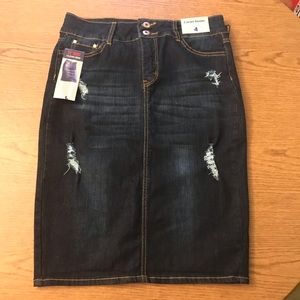 NWT !it Midi Denim Skirt